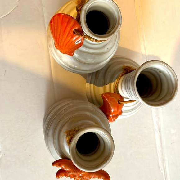 💎 Three Shell Theme Glass Vases. - Picture 4 of 4